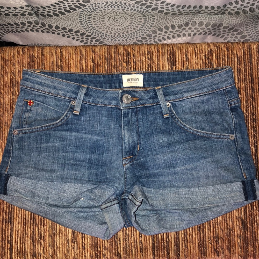 HUDSON cuffed jean shorts